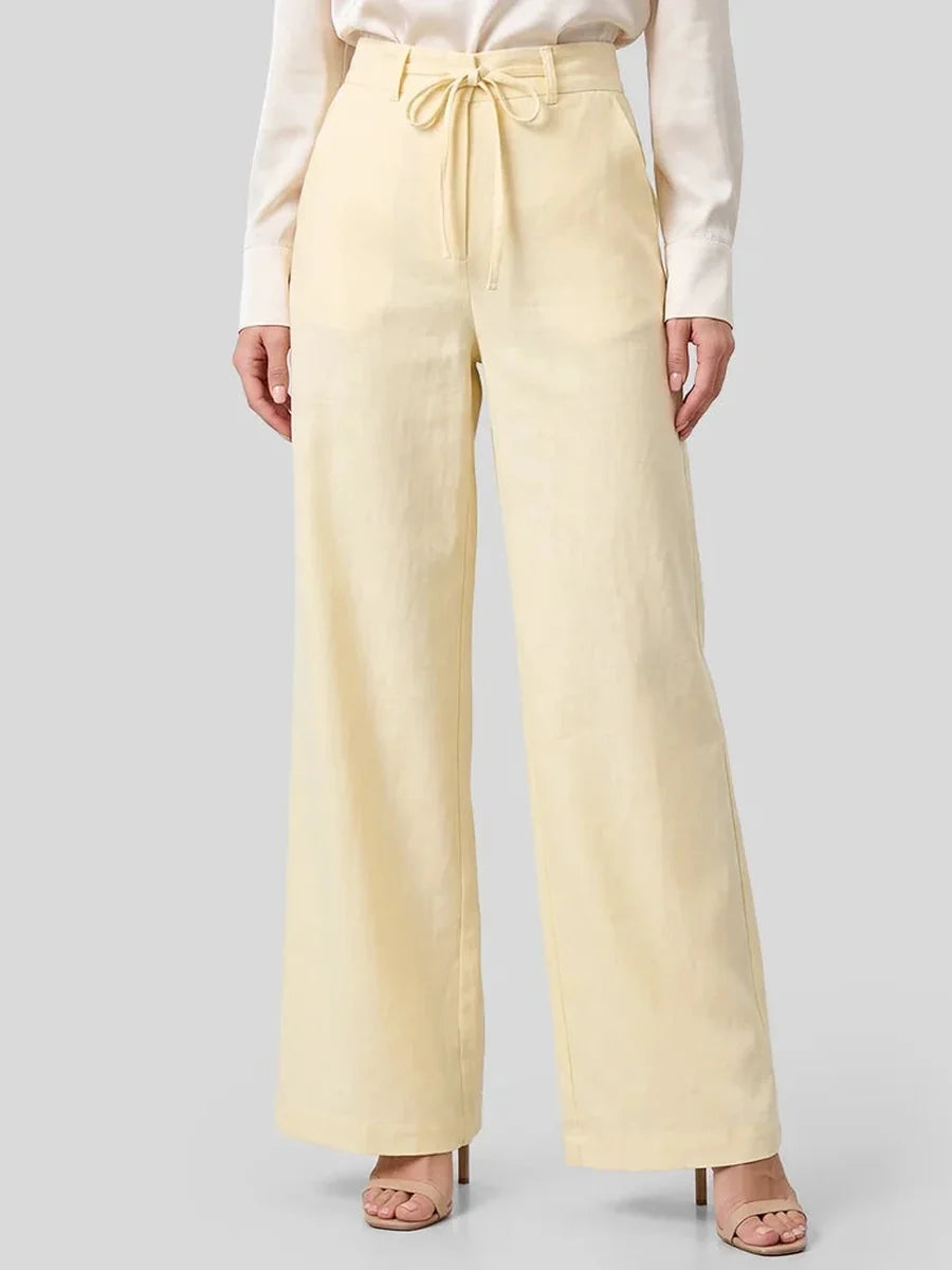 Calça pantalona amarela