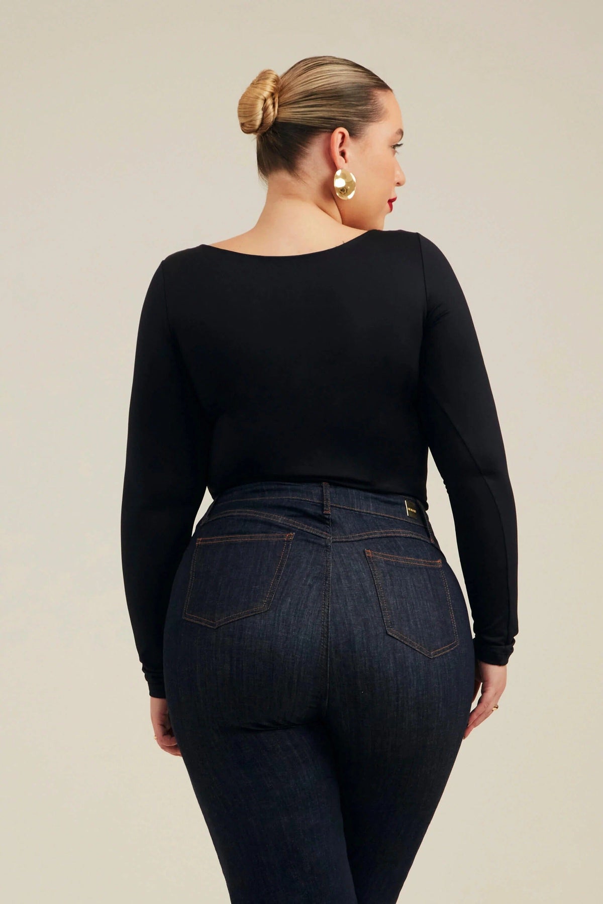 Blusa Premium Curve Manga Longa Preta Blusa Premium MRL-139 Miralleve 