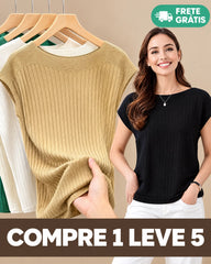 [Queima de Estoque🔥] Compre 1 Leve 5 Blusinhas Liana™ em Malha Viscoelástica (Somente HOJE!)