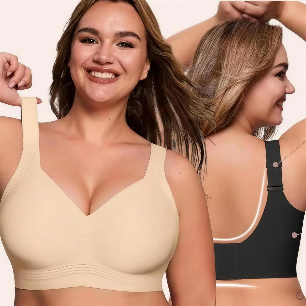 Kit 3 Sutiãs Luna Comfort™ - Sutiã com Efeito Invisível e Zero Marcas