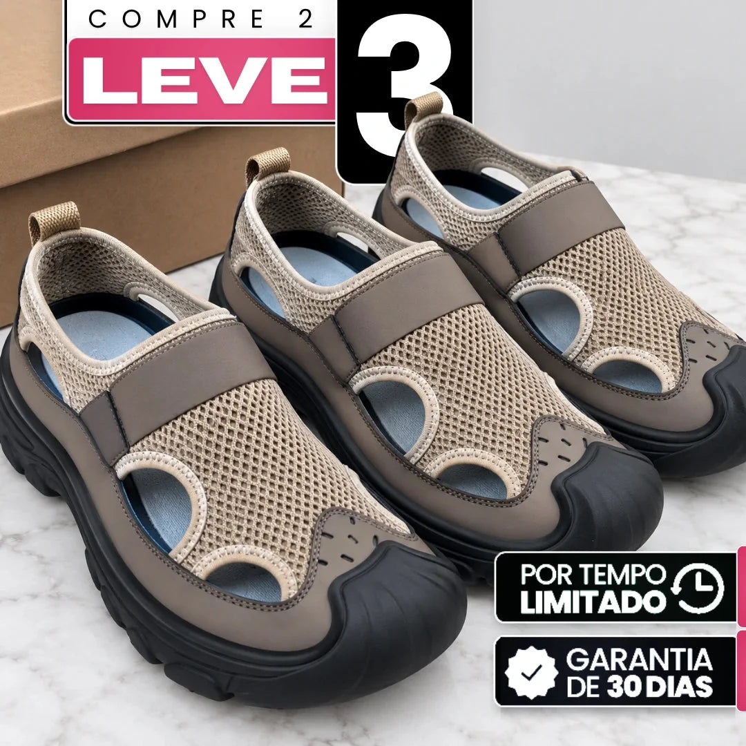 Kit com 3 sandálias Mavi beges