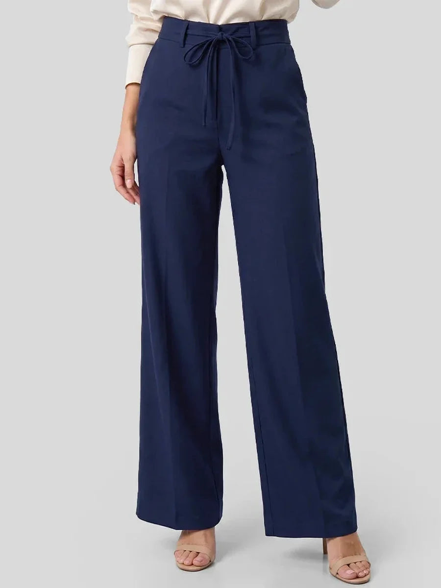 Calça pantalona azul-marinho