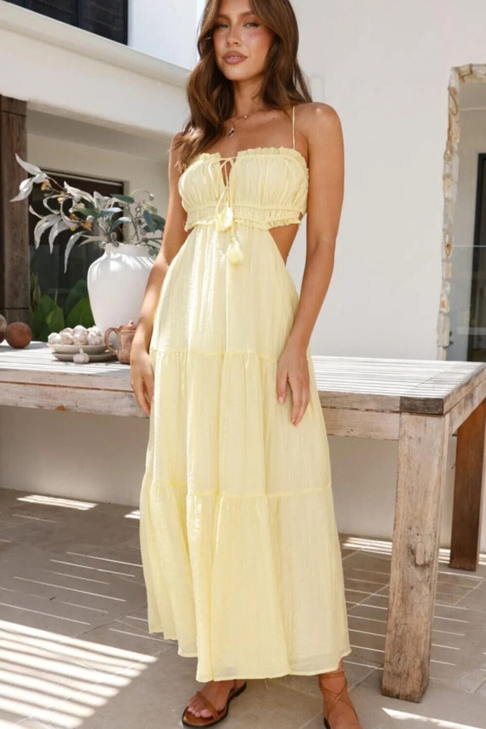 Vestido Midi Pauline Vestido Midi MRL-107 Miralleve Amarelo PP 